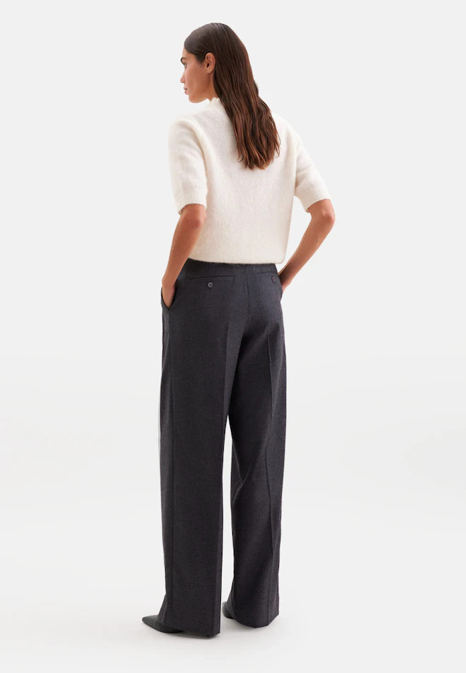 Bundfaltenhose aus Flanell in Grau | Seidensticker Onlineshop