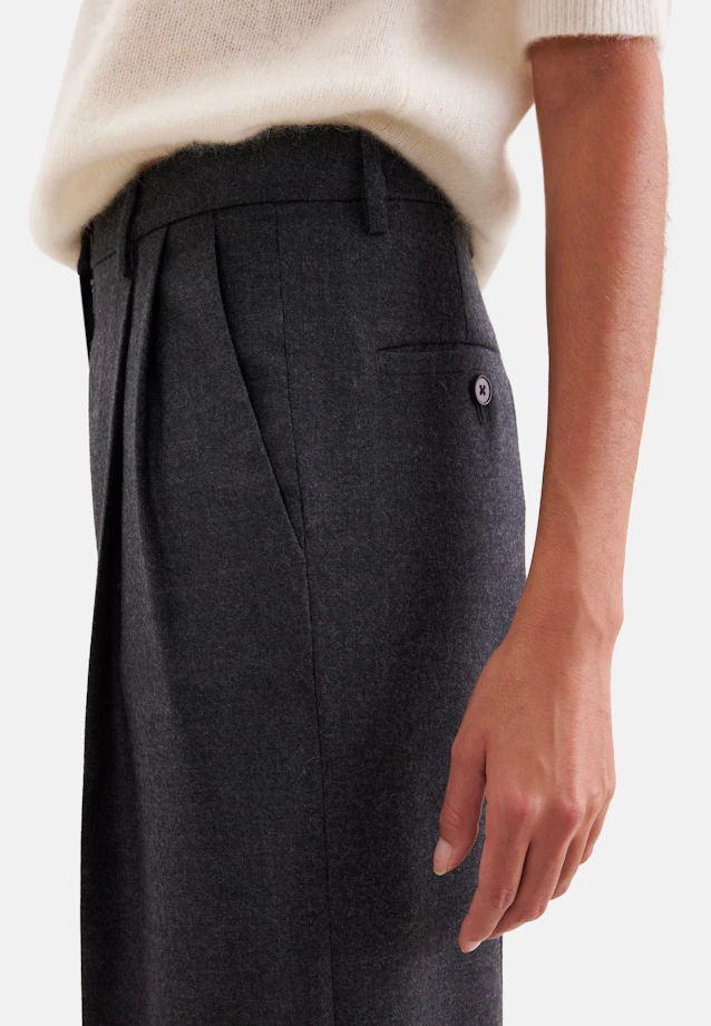 Pantalon à plis en mélange de laine in Gris |  Seidensticker Onlineshop