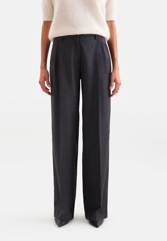 Bundfaltenhose aus Flanell in Grau |  Seidensticker Onlineshop