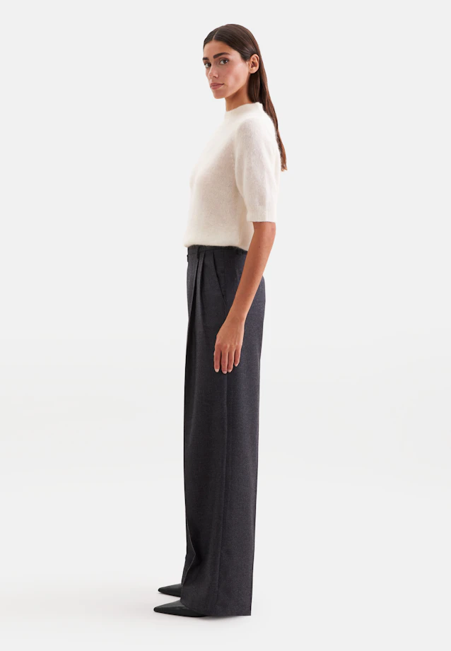 Bundfaltenhose aus Flanell in Grau |  Seidensticker Onlineshop