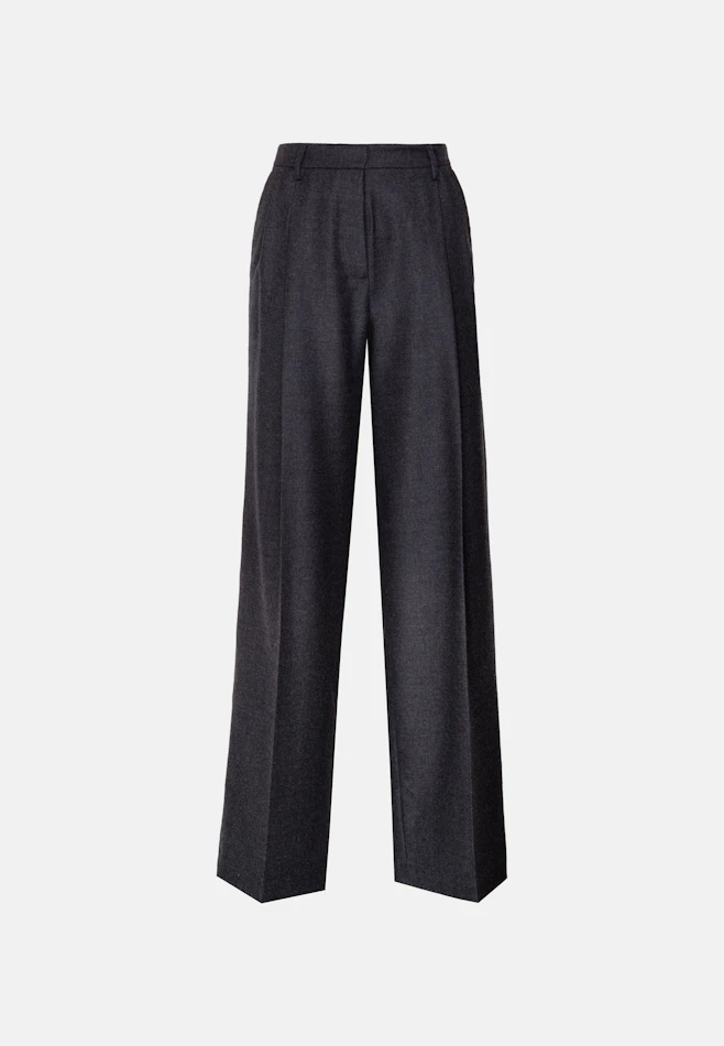Pantalon à plis en mélange de laine dans Gris | Boutique en ligne Seidensticker