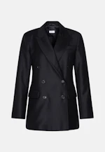 Blazer croisé en mélange de laine à poches à rabat in Noir |  Seidensticker Onlineshop
