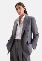 Blazer croisé en mélange de laine à poches à rabat in Gris |  Seidensticker Onlineshop