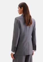 Blazer croisé en mélange de laine à poches à rabat in Gris |  Seidensticker Onlineshop
