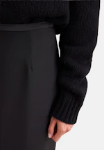 Pencilskirt aus einer Wollmischung mit Satinbund in Schwarz |  Seidensticker Onlineshop