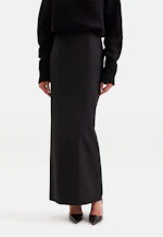 Pencilskirt aus einer Wollmischung mit Satinbund in Schwarz |  Seidensticker Onlineshop