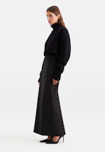 Pencilskirt aus einer Wollmischung mit Satinbund in Schwarz |  Seidensticker Onlineshop
