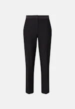 Schmale Hose aus einer Wollmischung mit satinierten Details in Schwarz |  Seidensticker Onlineshop