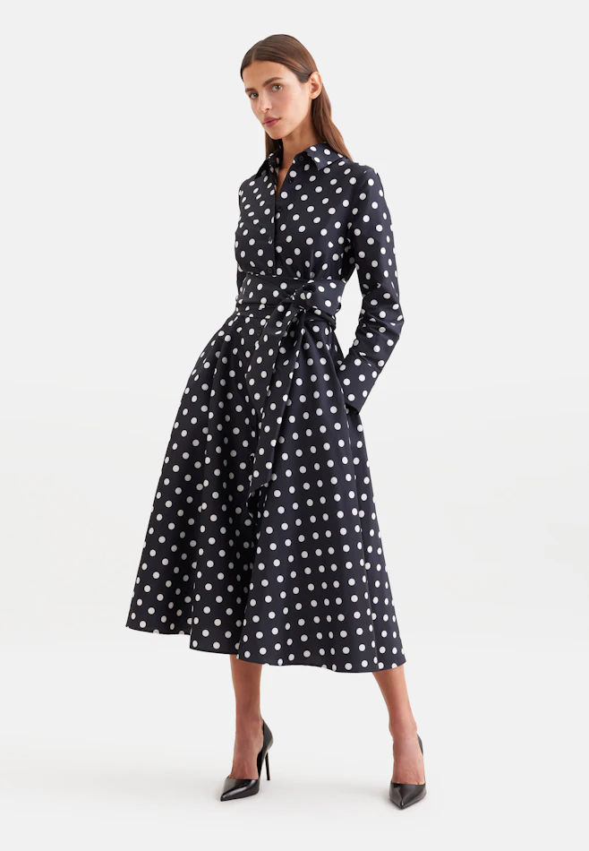 Taftkleid mit Tupfen in Schwarz | Seidensticker Onlineshop