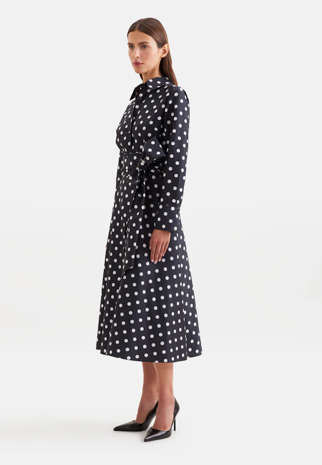 Taftkleid mit Tupfen in Schwarz |  Seidensticker Onlineshop