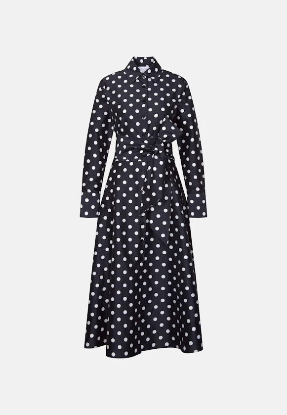 Taftkleid mit Tupfen in Schwarz |  Seidensticker Onlineshop