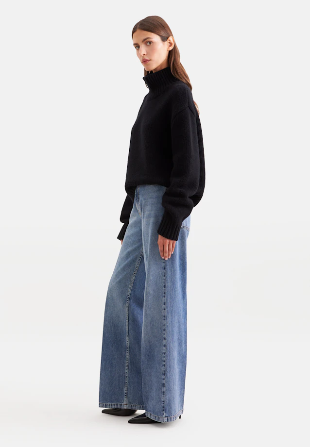 Oversized Pullover Uni in Schwarz |  Seidensticker Onlineshop