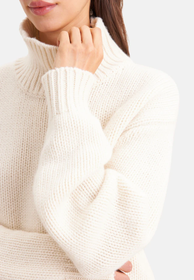 Oversized Pullover Uni in Ecru |  Seidensticker Onlineshop