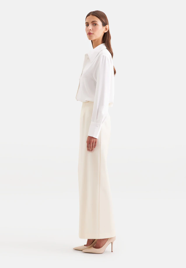 Pencilskirt aus einer Wollmischung mit Satinbund in Ecru |  Seidensticker Onlineshop