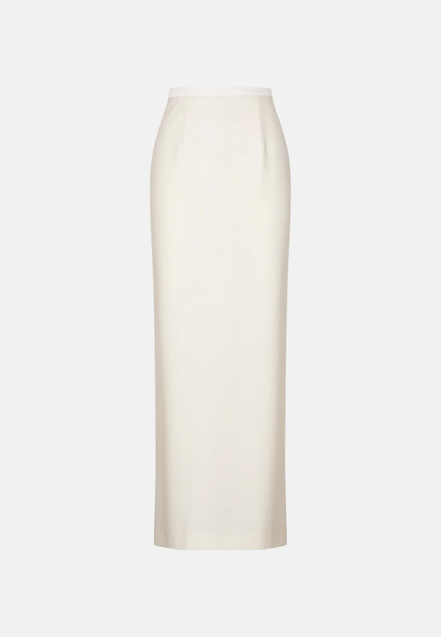 Pencilskirt aus einer Wollmischung mit Satinbund in Ecru |  Seidensticker Onlineshop