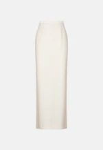 Pencilskirt aus einer Wollmischung mit Satinbund in Ecru |  Seidensticker Onlineshop