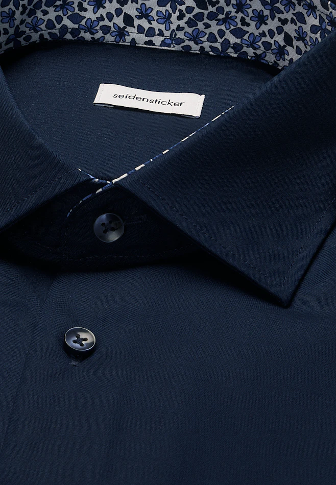 Regular Business shirt Uni in Dark Blue | Seidensticker online shop
