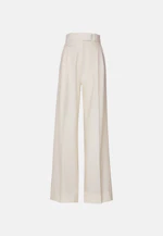 Pantalon plissé en laine avec des détails en satin in Ecru |  Seidensticker Onlineshop