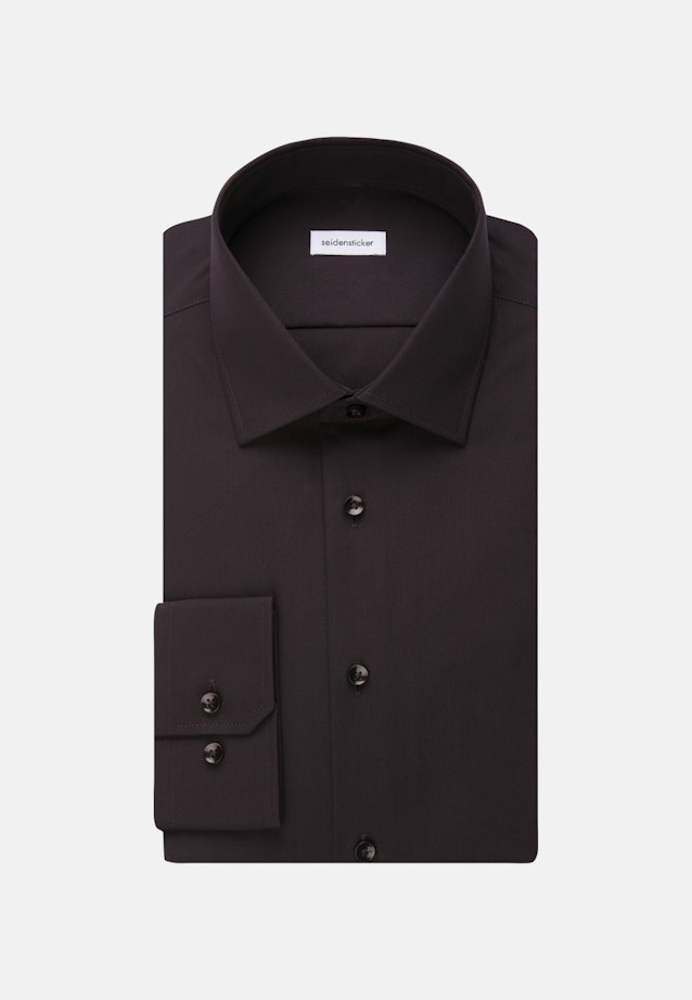 Chemise Business Slim Col Kent  manches extra-longues in Noir |  Seidensticker Onlineshop