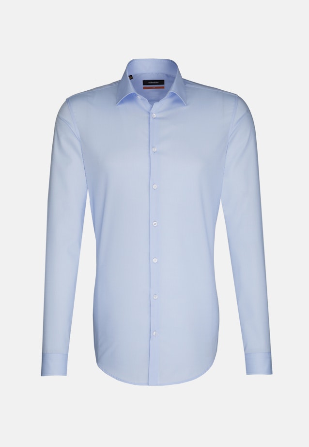 Non-iron Poplin Business Shirt in Slim with Kent-Collar and extra long sleeve in Hellblau |  Seidensticker Onlineshop