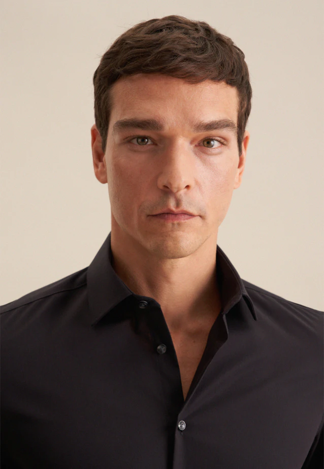 Slim Business Hemd Uni in Schwarz |  Seidensticker Onlineshop