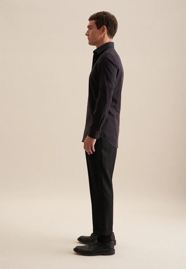 Slim Business Hemd Uni in Schwarz |  Seidensticker Onlineshop