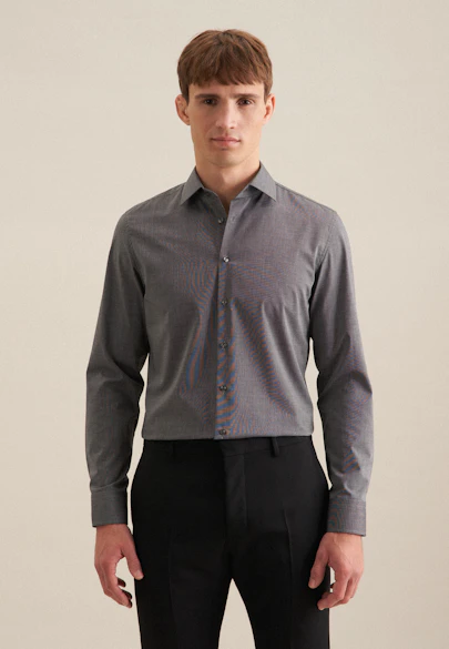 Slim Business shirt Uni in Grey |  Seidensticker Onlineshop