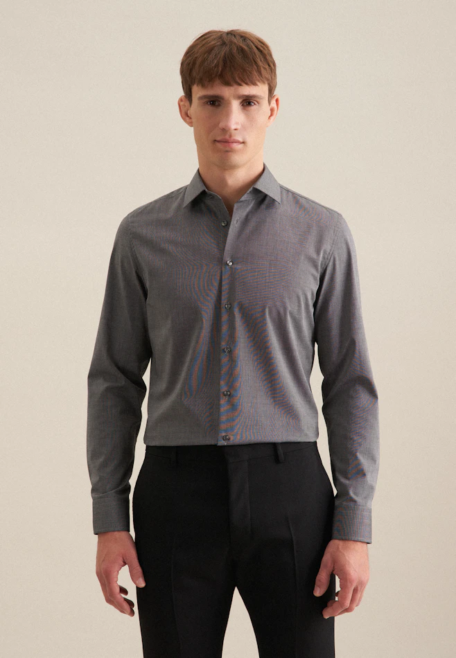 Slim Business Hemd Uni in Schwarz | Seidensticker Onlineshop
