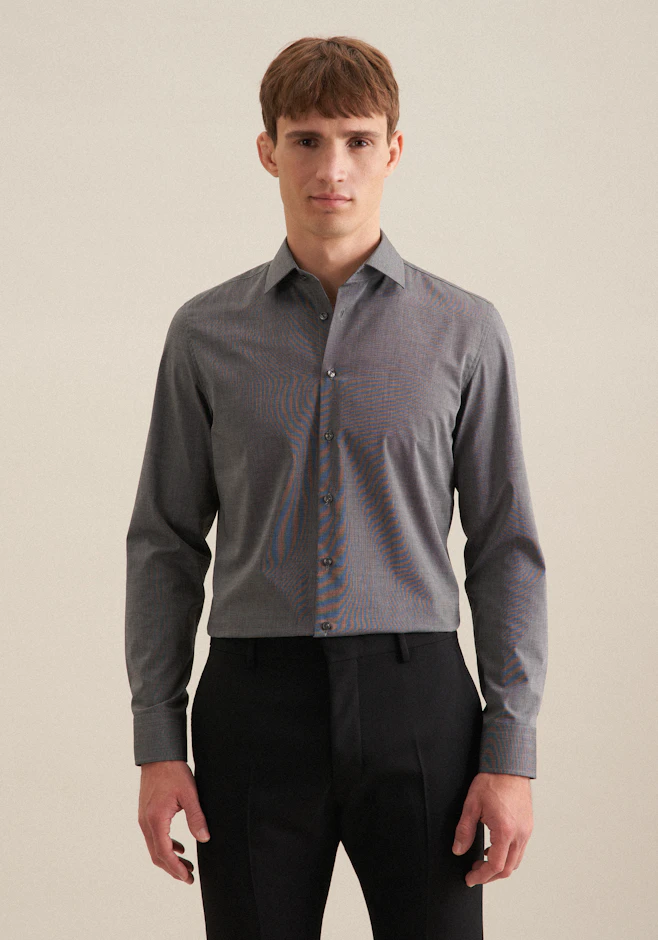 Slim Business Hemd Uni in Schwarz | Seidensticker Onlineshop