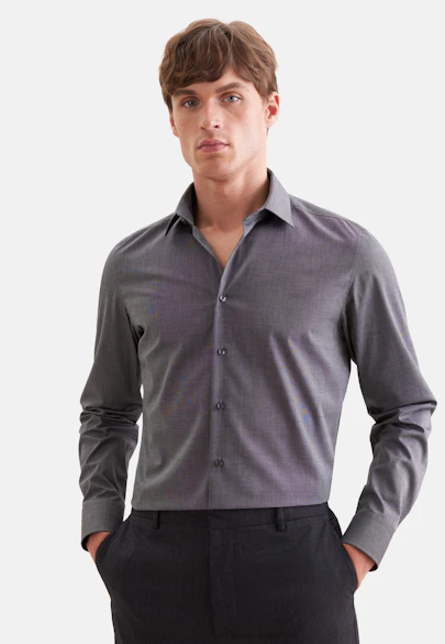Slim Business Hemd Uni in Schwarz |  Seidensticker Onlineshop