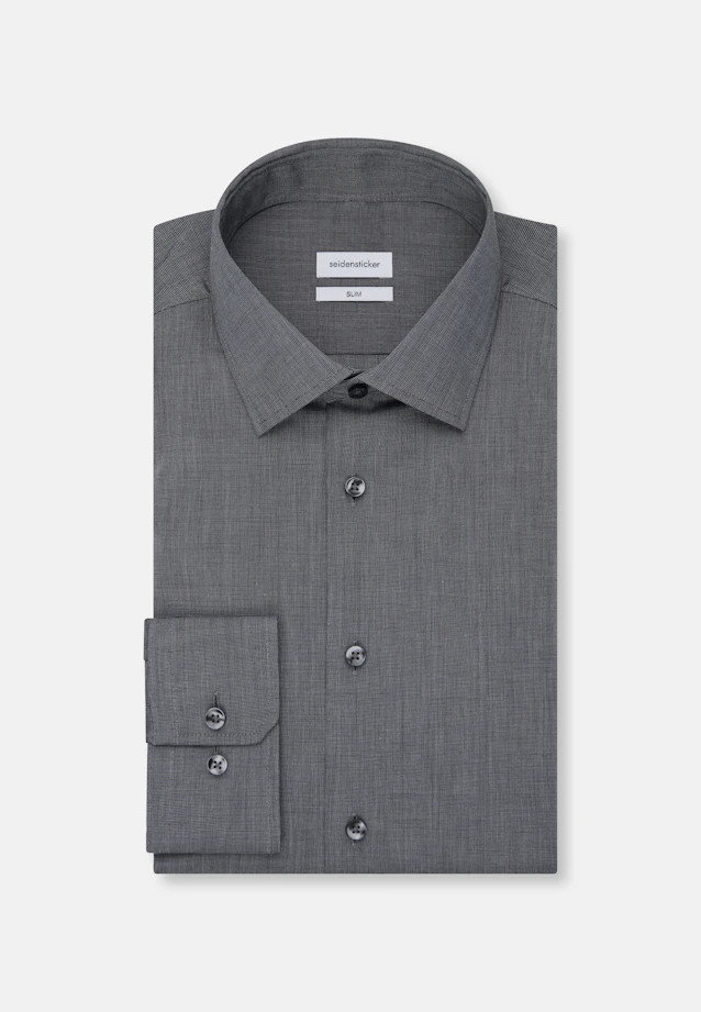Slim Business shirt Uni in Grey |  Seidensticker Onlineshop