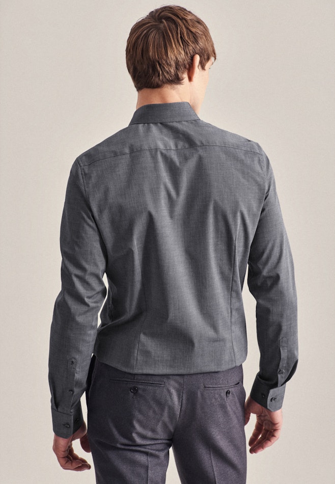 Chemise Business Slim Col Kent  manches extra-longues dans Gris | Boutique en ligne Seidensticker