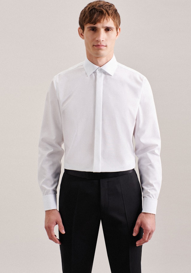 Slim Gala Shirt Uni in White | Seidensticker Onlineshop