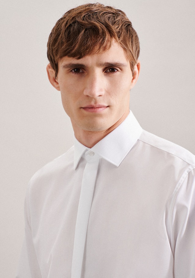 Slim Gala Shirt Uni in White | Seidensticker Onlineshop