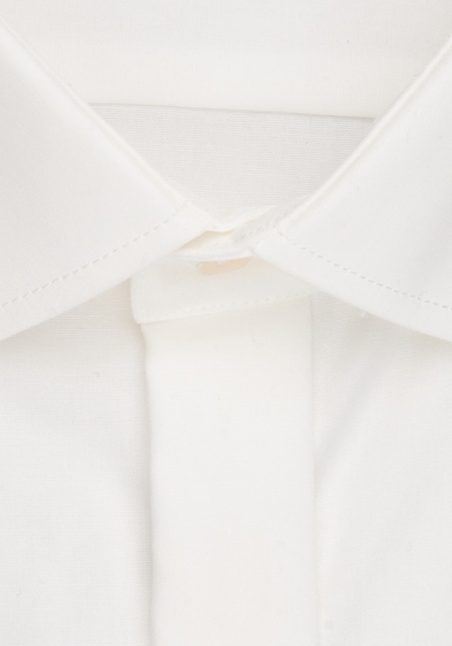 Non-iron Popeline Galashirt in Slim with Kentkraag in Ecru |  Seidensticker Onlineshop