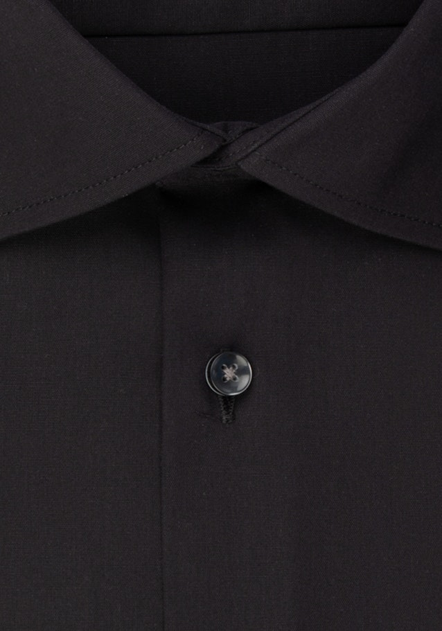Bügelfreies Fil a fil Business Hemd in X-Slim mit Kentkragen in Schwarz |  Seidensticker Onlineshop