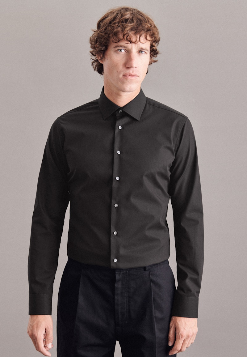 Non-iron Fil a fil Business Shirt in X-Slim with Kent-Collar