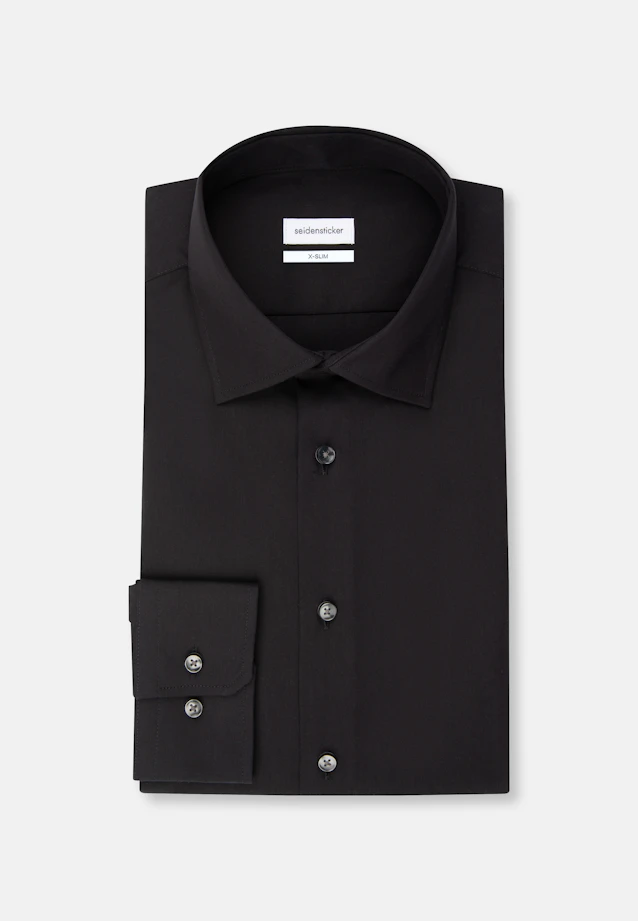 X-Slim Business Hemd Uni in Schwarz |  Seidensticker Onlineshop