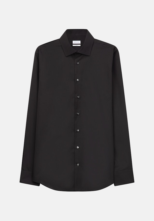 Non-iron Fil a fil Business Shirt in X-Slim with Kent-Collar in Black |  Seidensticker Onlineshop