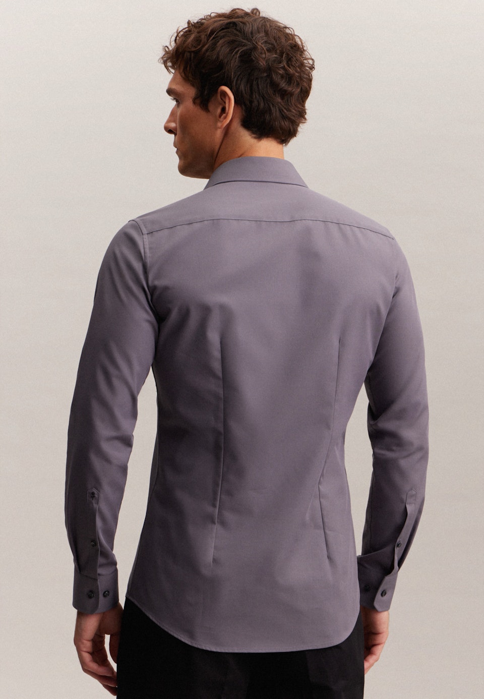 Bügelfreies Fil a fil Business Hemd in X-Slim mit Kentkragen in Grau |  Seidensticker Onlineshop