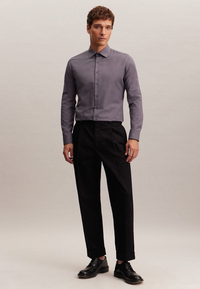 Non-iron Fil a fil Business Shirt in X-Slim with Kent-Collar in Grau |  Seidensticker Onlineshop