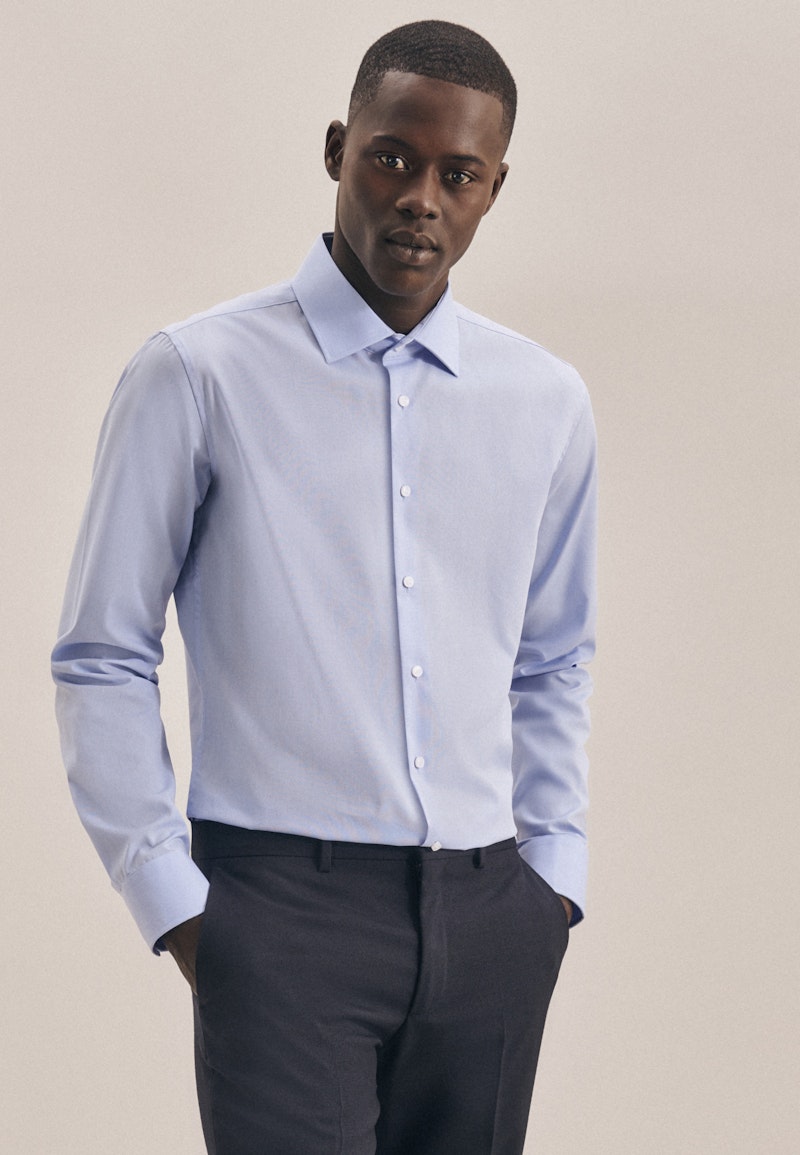 Non-iron Fil a fil Business Shirt in X-Slim with Kent-Collar