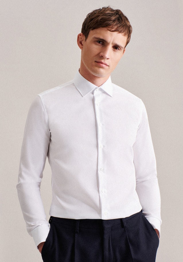 X-Slim Chemise d'affaires Uni in Blanc | Seidensticker Onlineshop