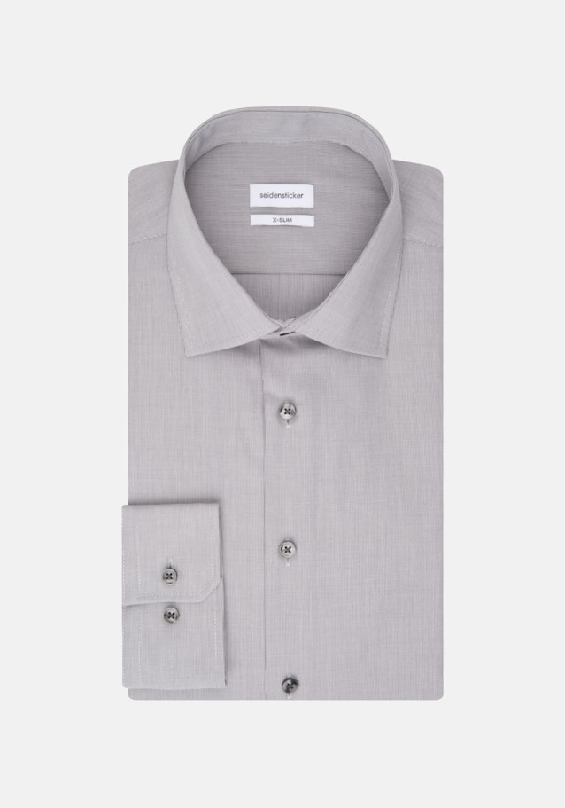 Non-iron Fil a fil Business Shirt in X-Slim with Kent-Collar in Grey |  Seidensticker Onlineshop