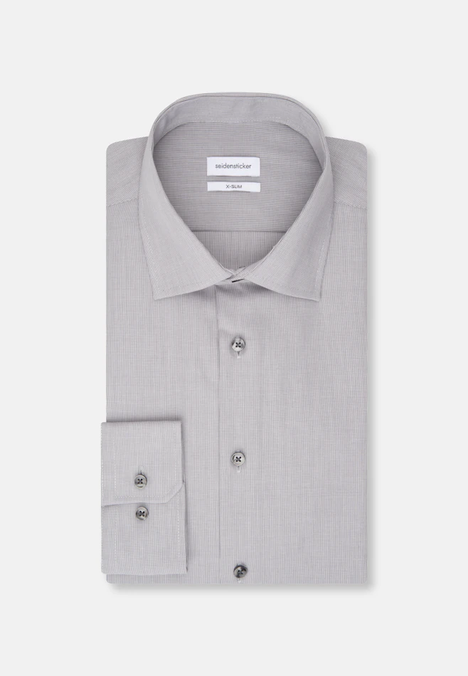 X-Slim Chemise d'affaires Uni dans Gris | Boutique en ligne Seidensticker