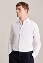 Chemise Business X-Slim Fil à fil Col Kent in Blanc |  Seidensticker Onlineshop