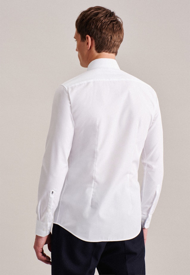 Non-iron Fil a fil Business overhemd in X-Slim with Kentkraag in Wit |  Seidensticker Onlineshop