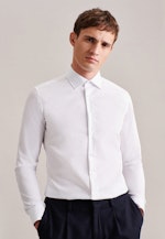 Chemise Business X-Slim Fil à fil Col Kent in Blanc |  Seidensticker Onlineshop