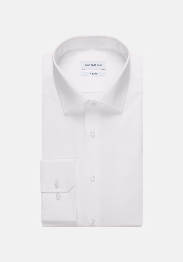 Non-iron Fil a fil Business overhemd in X-Slim with Kentkraag in Wit |  Seidensticker Onlineshop