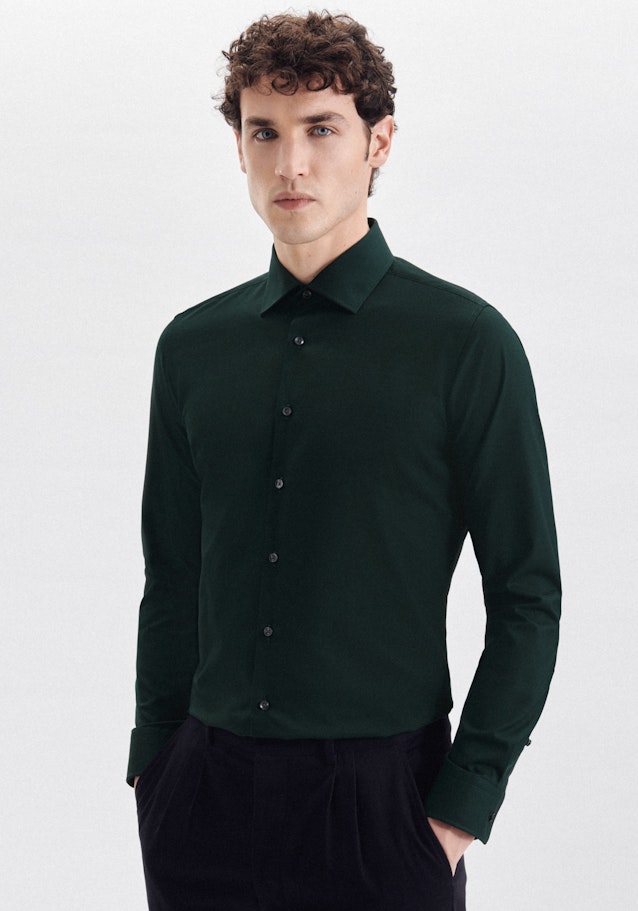 Non-iron Fil a fil Business Shirt in X-Slim with Kent-Collar in Green | Seidensticker Onlineshop